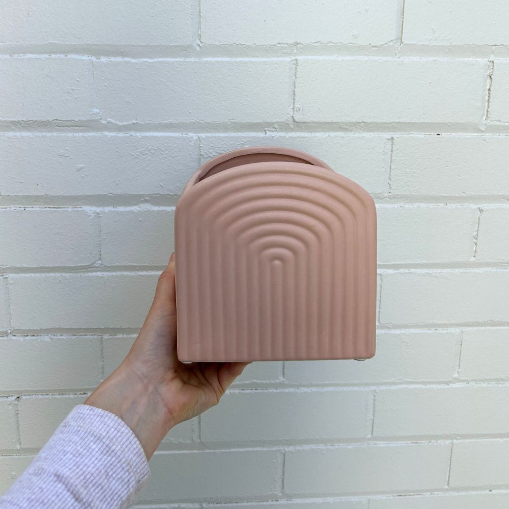 Pink Arch Gatsby Planter Pot